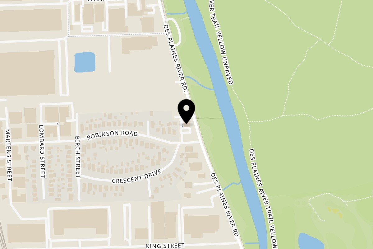 Map showing the location of Las Islas VIP on 3560 N River Rd in Franklin Park